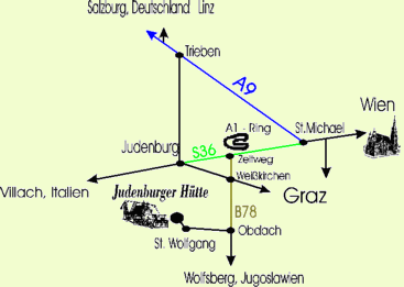 Verkehrsspinne: Umgebung der Judenburger H&uuml;tte